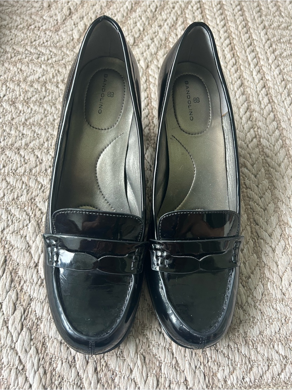 Bandolino Women's Black Patent Penny Loafers